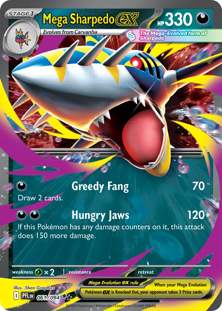 Mega Sharpedo ex - Phantasmal Flames