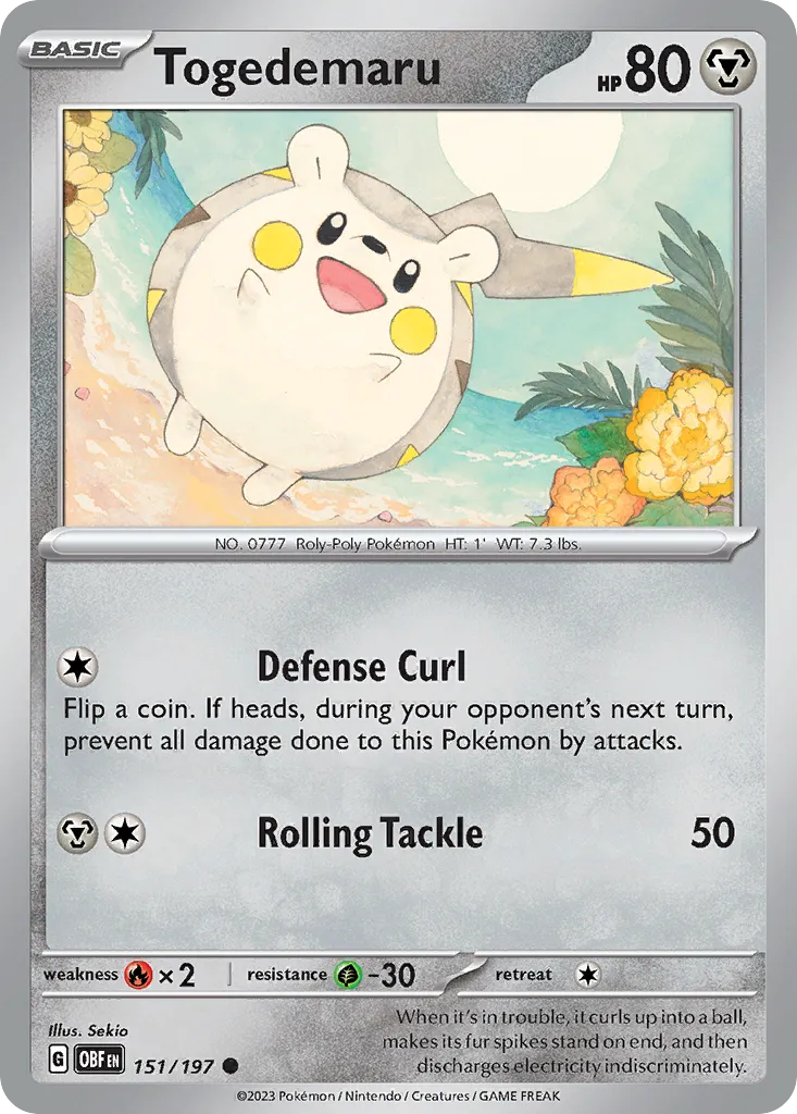 Togedemaru - Obsidian Flames