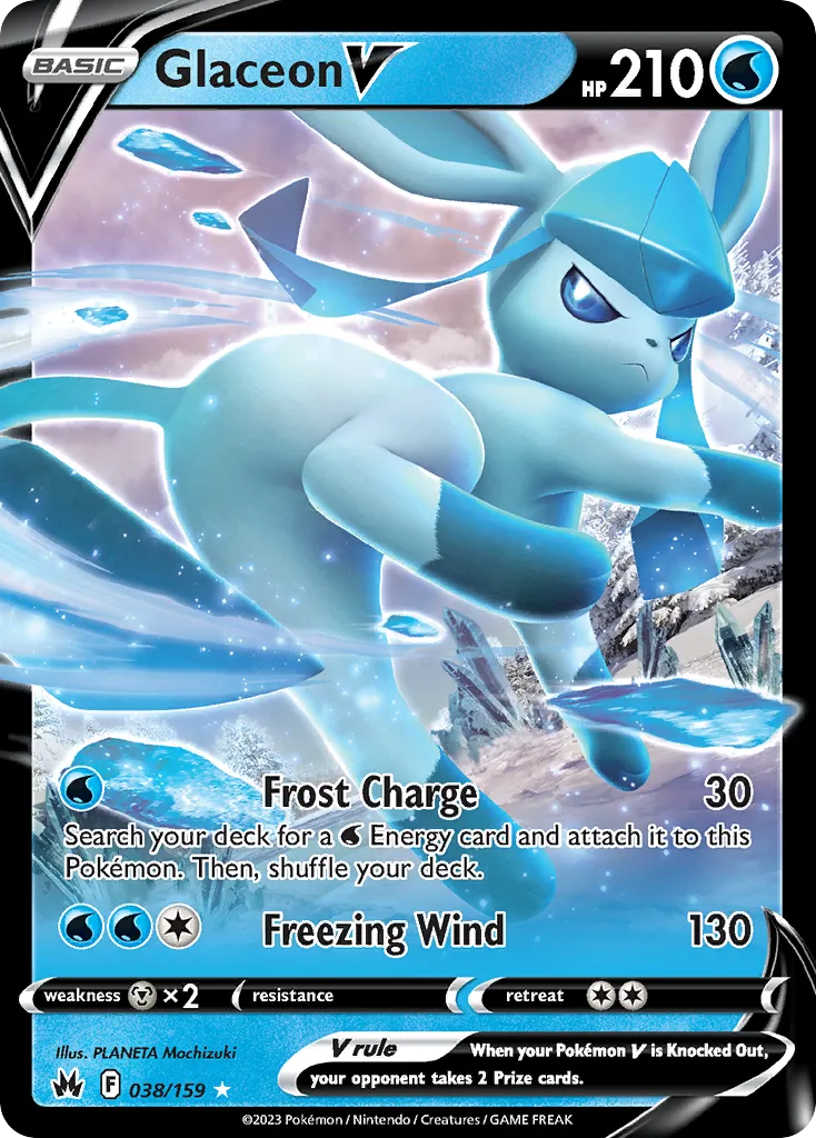 Glaceon V - Crown Zenith