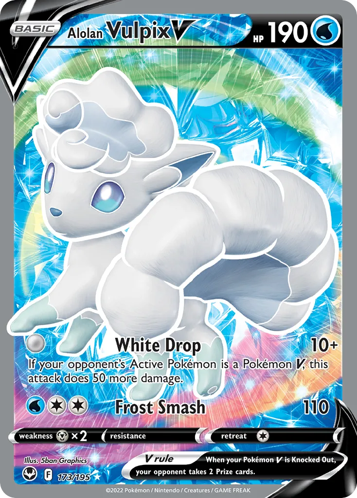 Alolan Vulpix V - Silver Tempest
