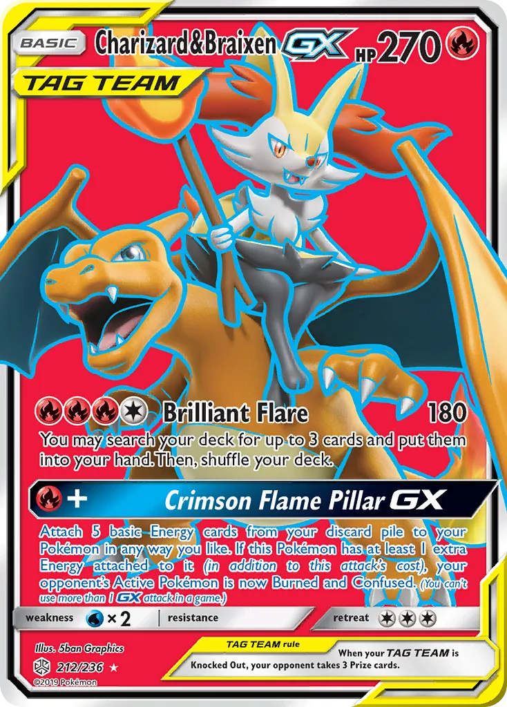 Charizard & Braixen-GX - Cosmic Eclipse