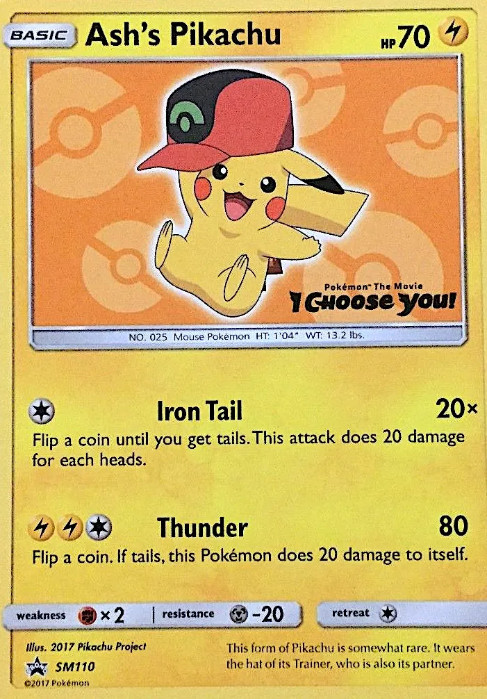 Ash's Pikachu - SM Black Star Promos