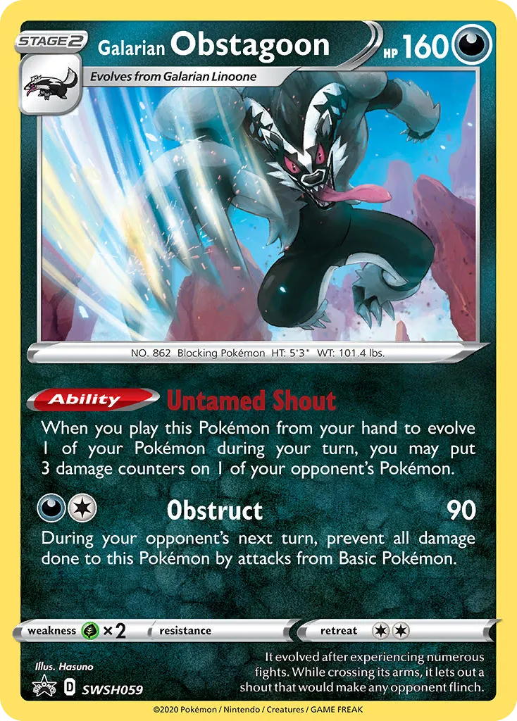Galarian Obstagoon - SWSH Black Star Promos