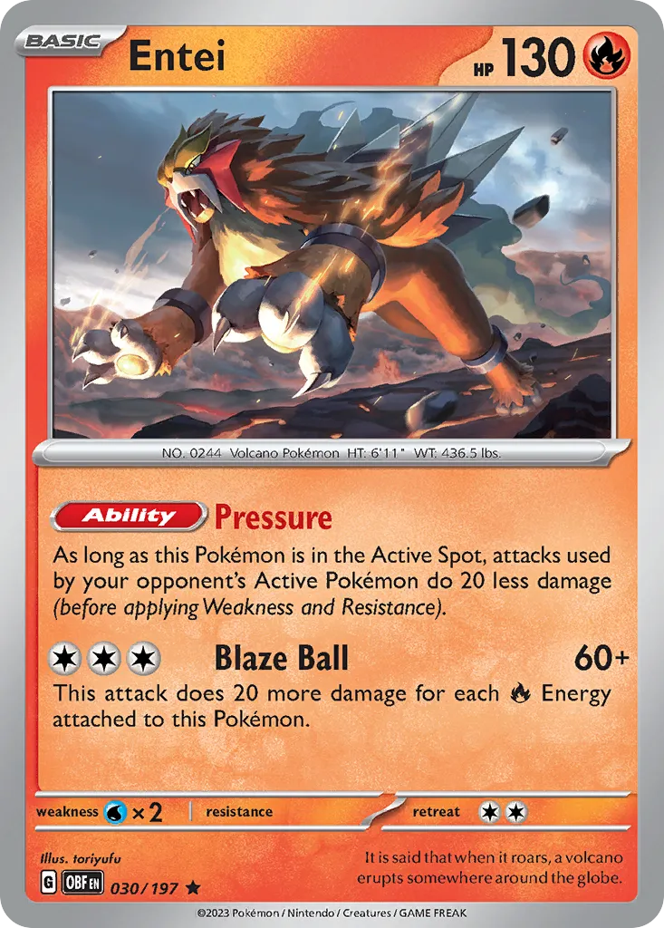 Entei - Obsidian Flames