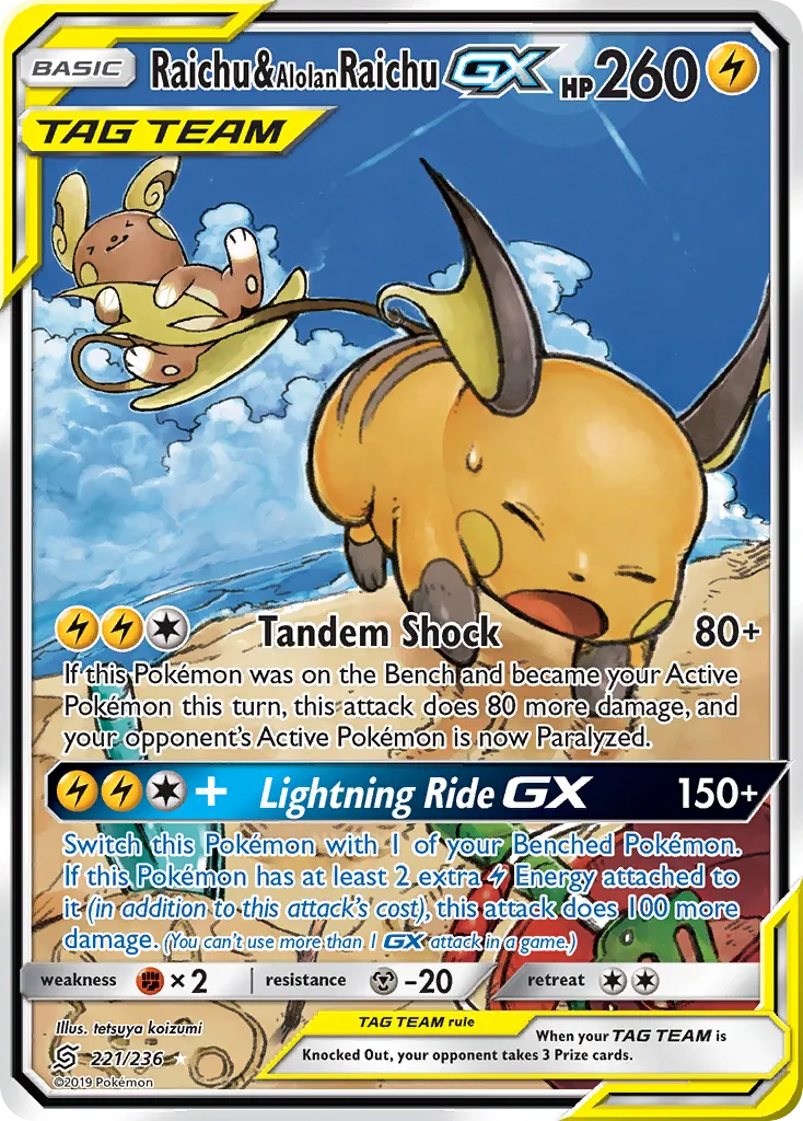 Raichu & Alolan Raichu-GX - Unified Minds
