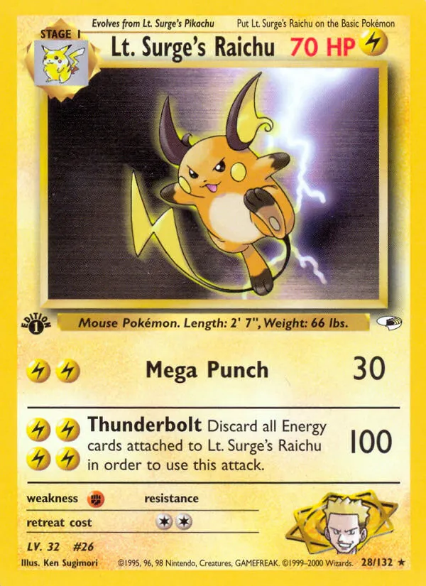 Lt. Surge's Raichu - Gym Heroes
