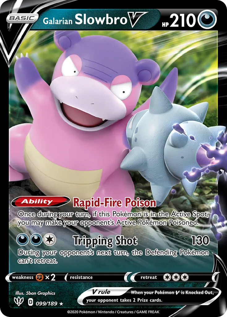 Galarian Slowbro V - Darkness Ablaze