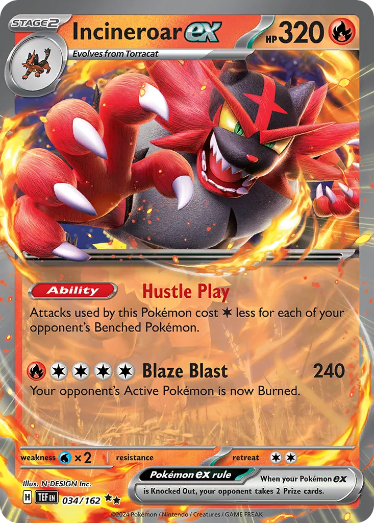 Incineroar ex - Temporal Forces