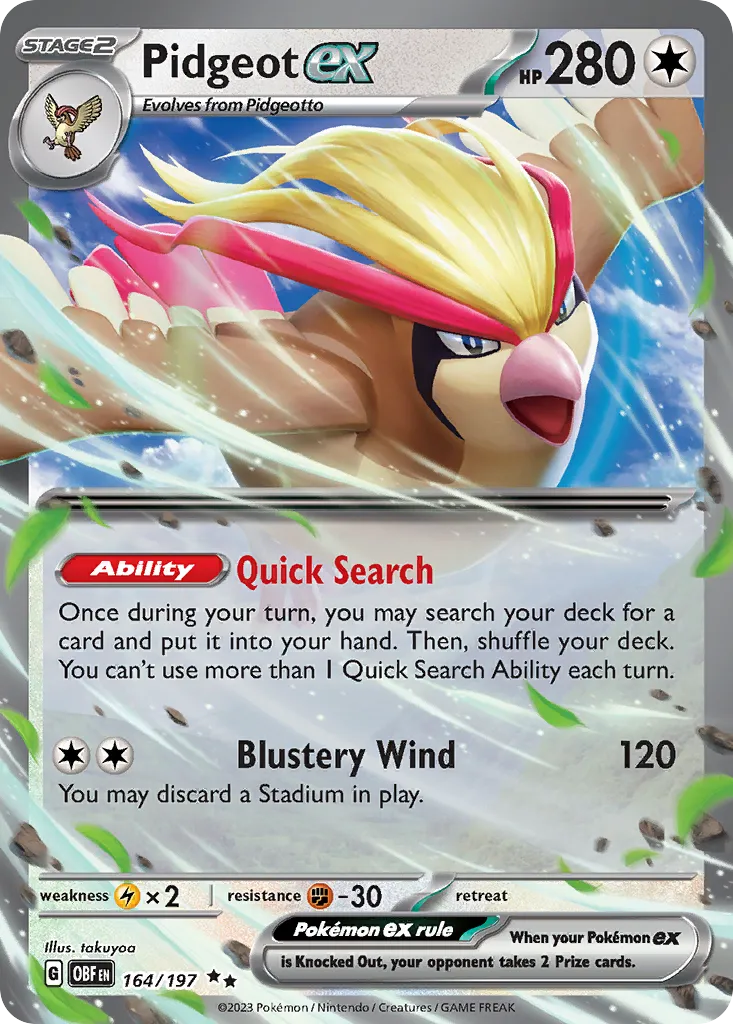 Pidgeot ex - Obsidian Flames