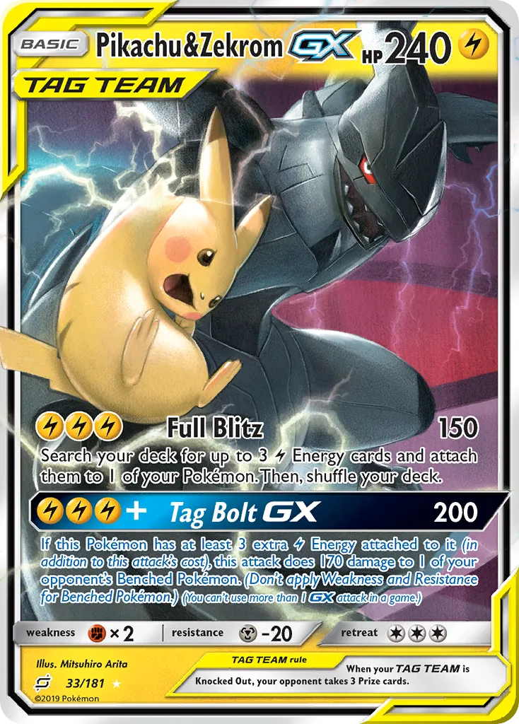 Pikachu & Zekrom-GX - Team Up