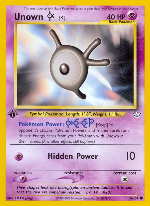 Unown [K] - Neo Revelation