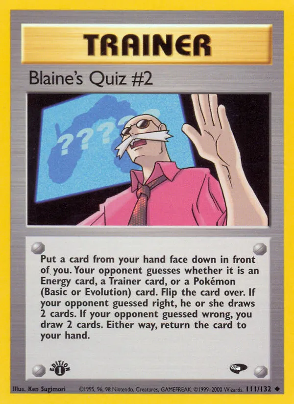 Blaine's Quiz #2 - Gym Challenge