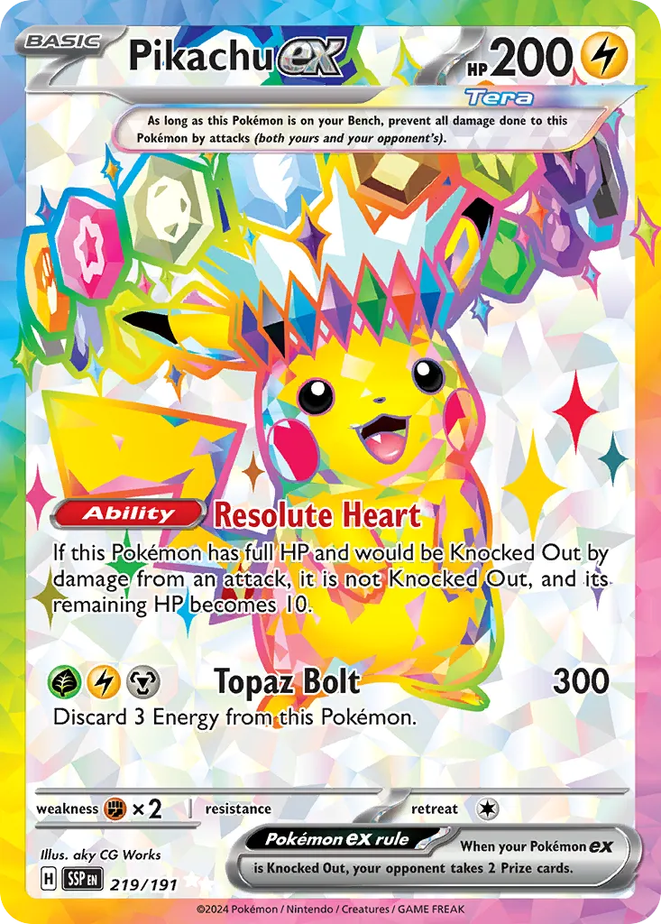 Pikachu ex - Surging Sparks