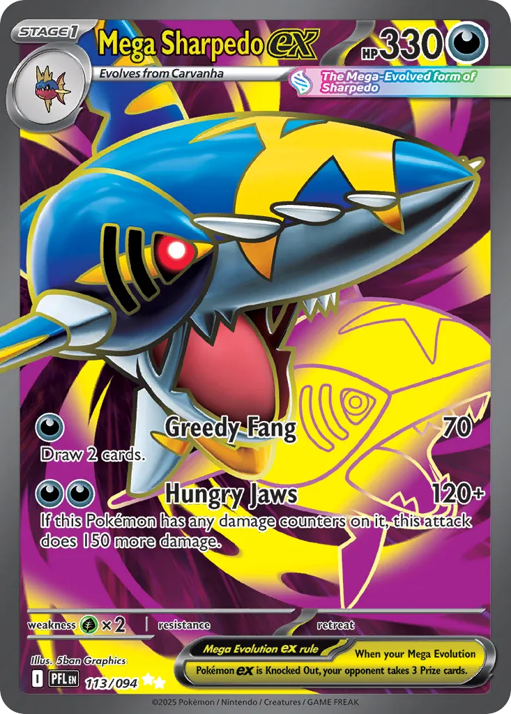 Mega Sharpedo ex - Phantasmal Flames