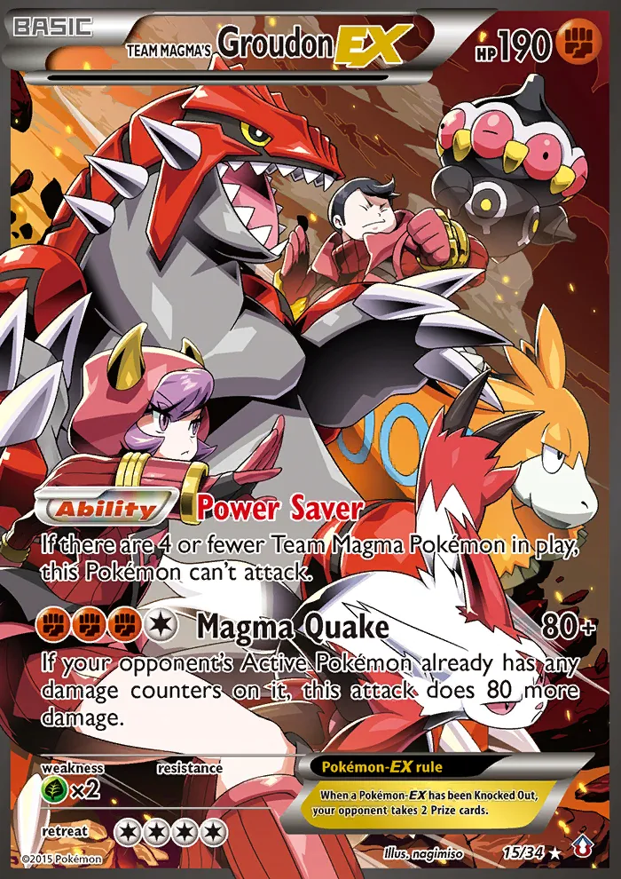Team Magma's Groudon-EX - Double Crisis