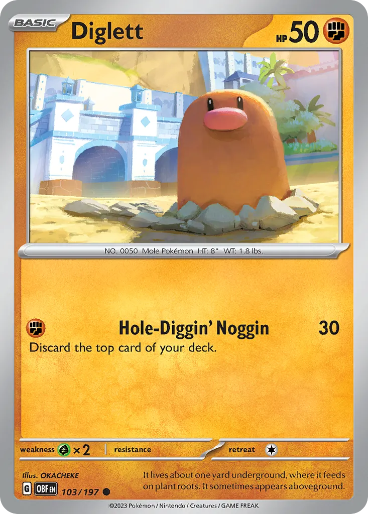 Diglett - Obsidian Flames