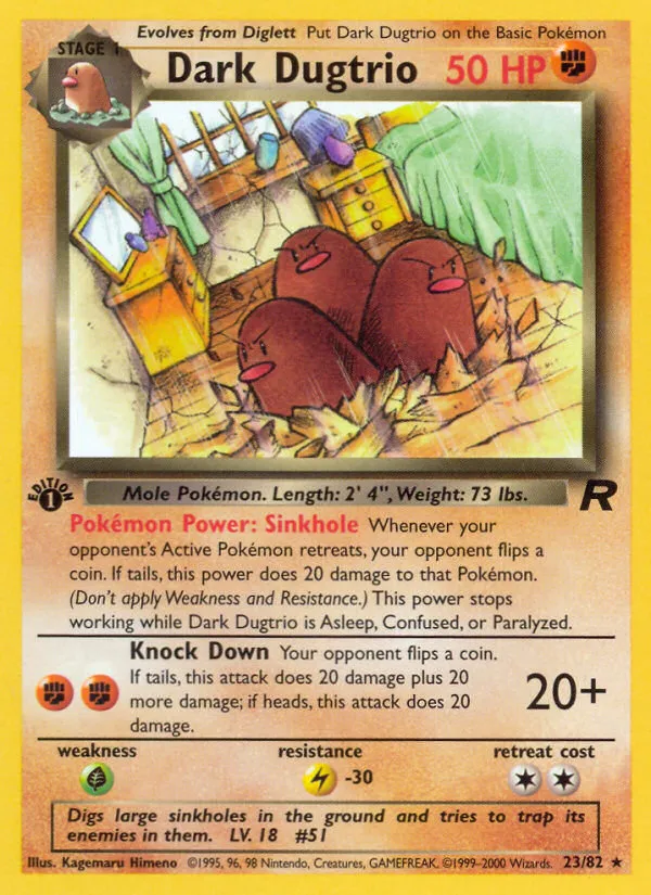 Dark Dugtrio - Team Rocket
