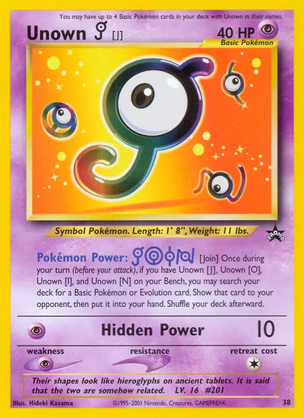 Unown [J] - Wizards Black Star Promos