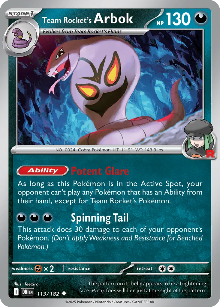 Team Rocket's Arbok - Destined Rivals
