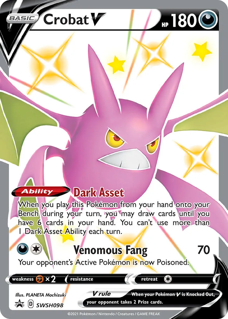 Crobat V - SWSH Black Star Promos