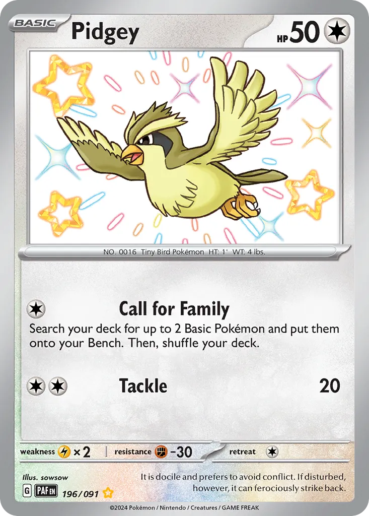 Pidgey - Paldean Fates