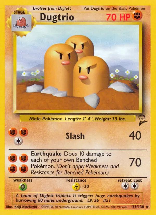 Dugtrio - Base Set 2