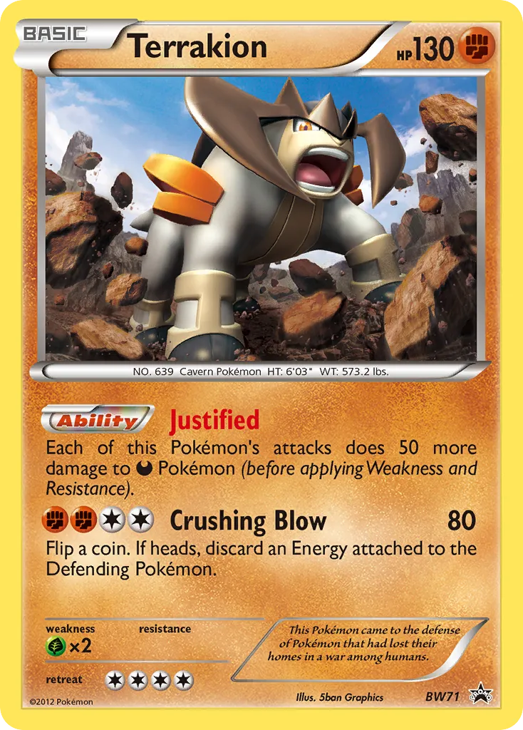 Terrakion - BW Black Star Promos