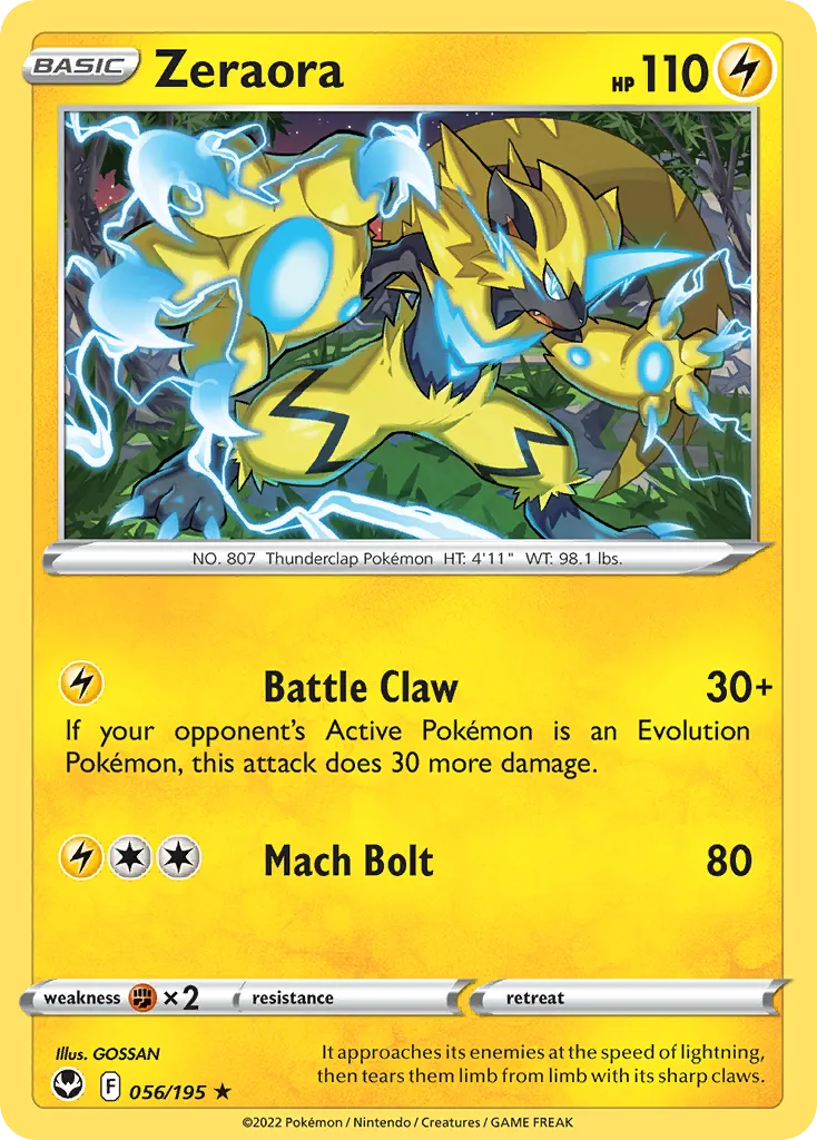 Zeraora - Silver Tempest