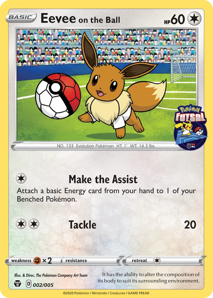 Eevee on the Ball - Pokémon Futsal Collection