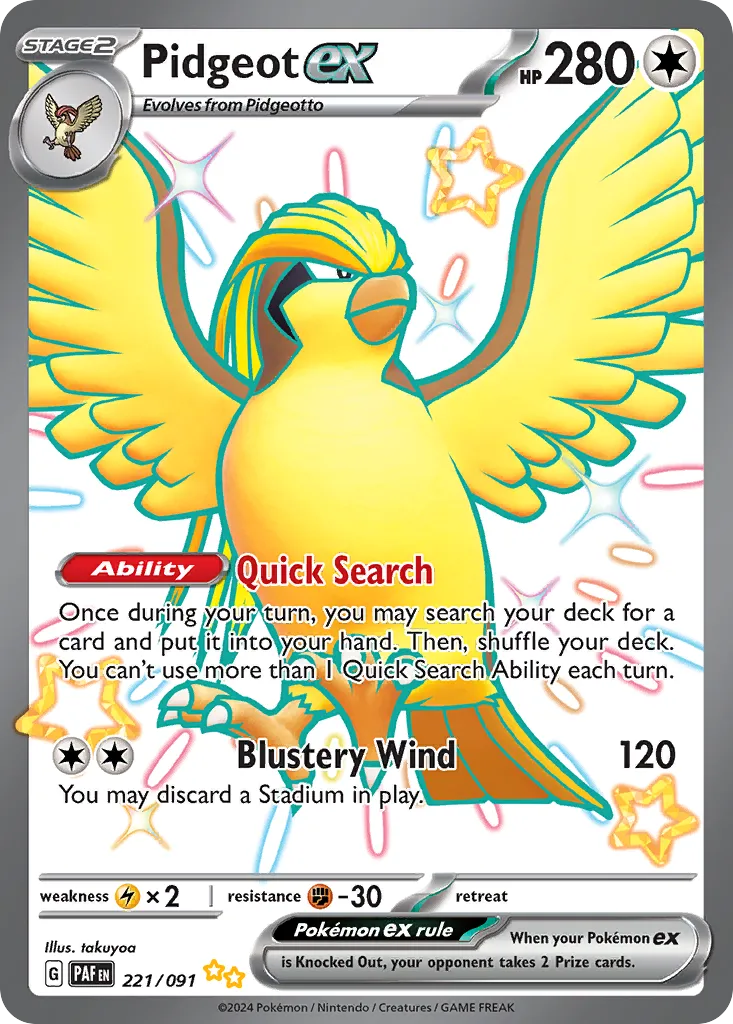 Pidgeot ex - Paldean Fates