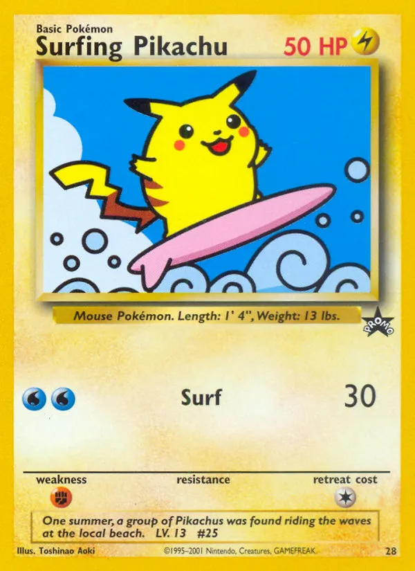 Surfing Pikachu - Wizards Black Star Promos