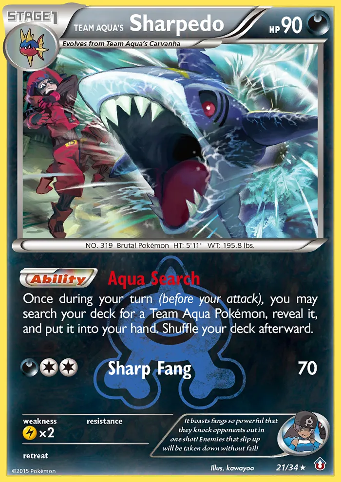 Team Aqua's Sharpedo - Double Crisis