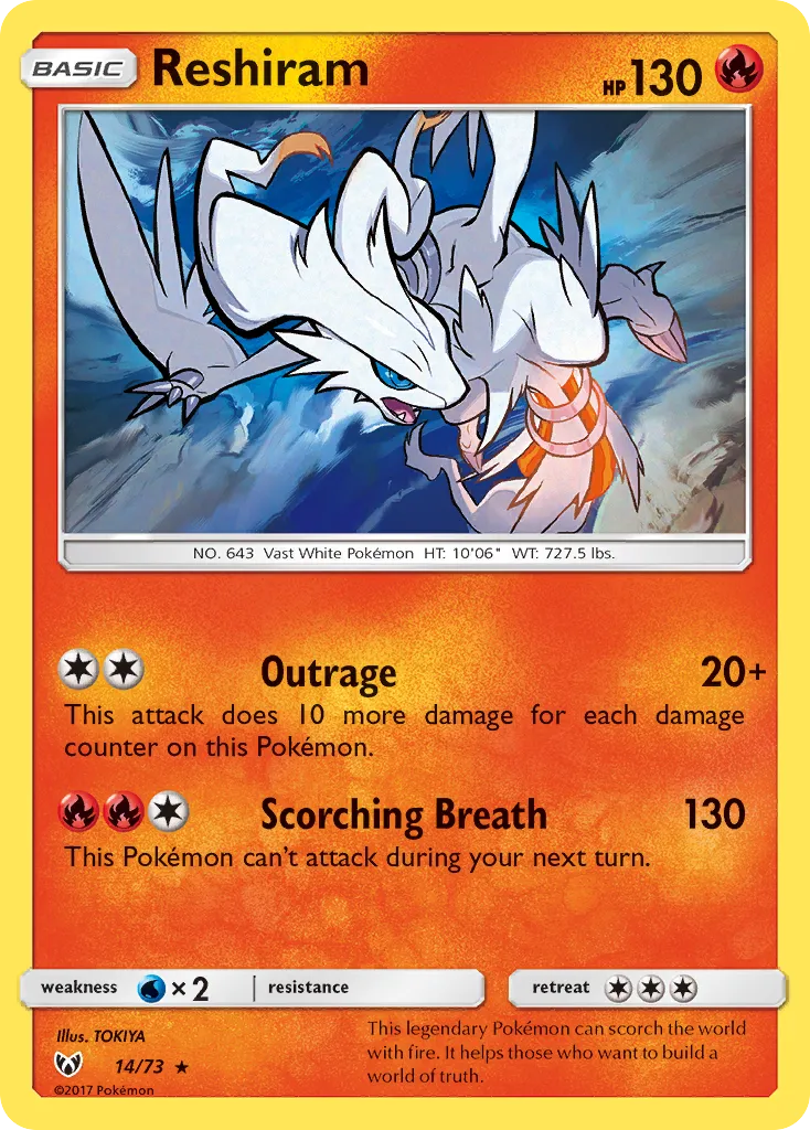Reshiram - Shining Legends