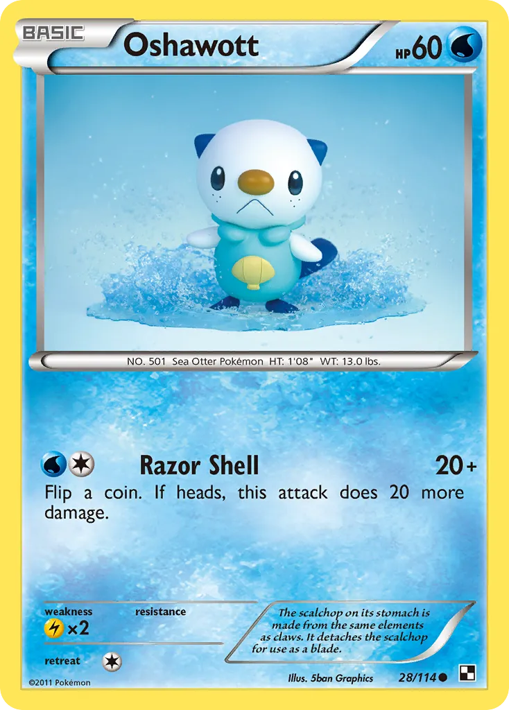 Oshawott - Black & White