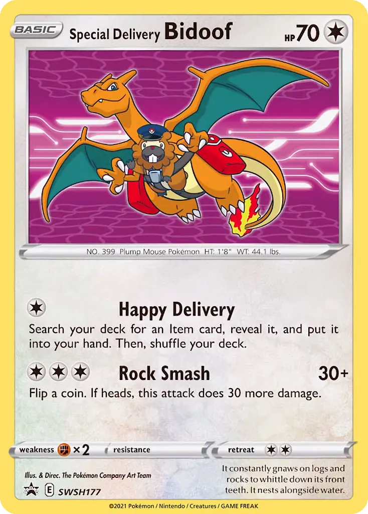 Special Delivery Bidoof - SWSH Black Star Promos