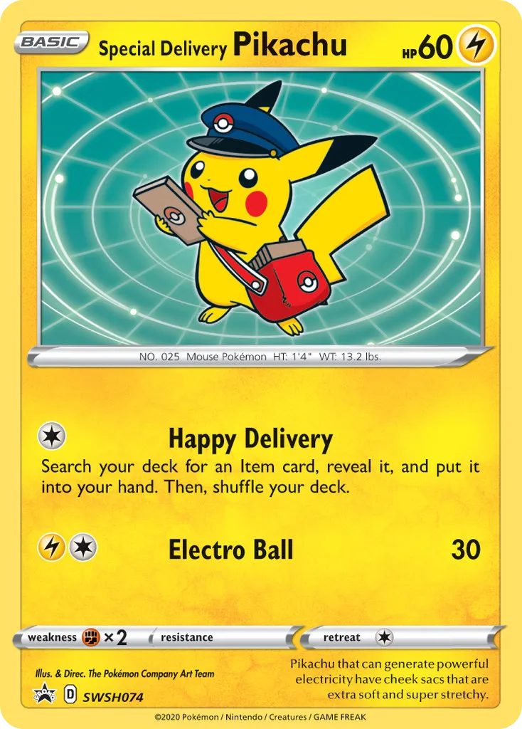 Special Delivery Pikachu - SWSH Black Star Promos