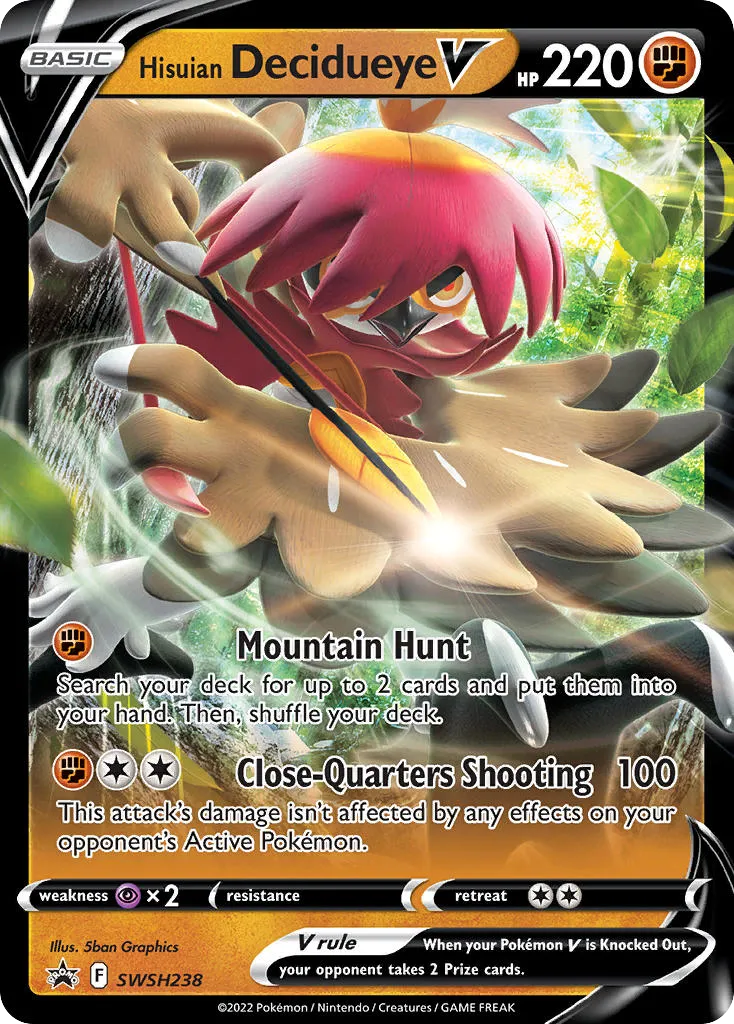 Hisuian Decidueye V - SWSH Black Star Promos