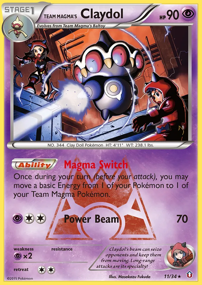 Team Magma's Claydol - Double Crisis
