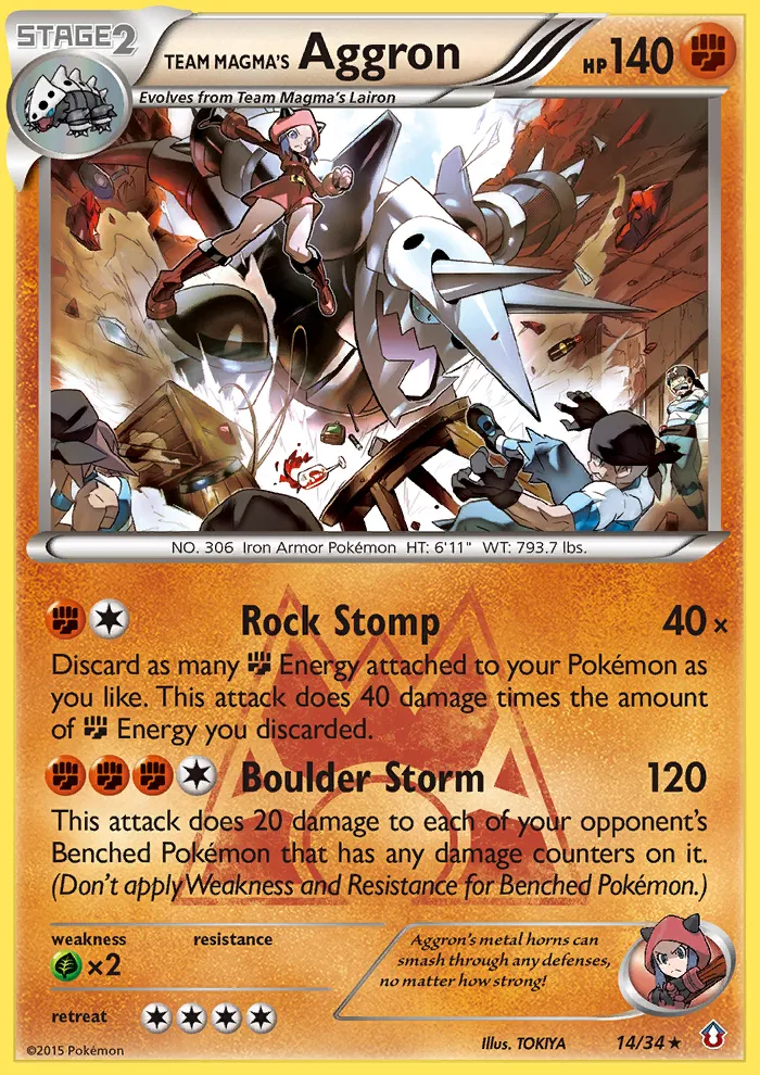 Team Magma's Aggron - Double Crisis