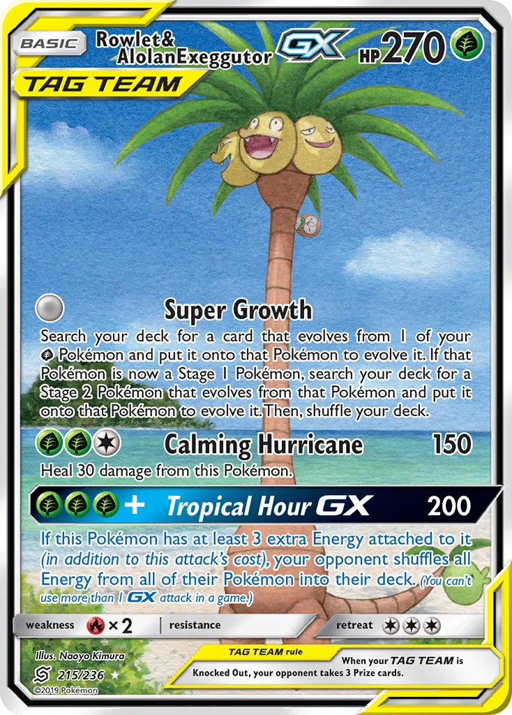 Rowlet & Alolan Exeggutor-GX - Unified Minds