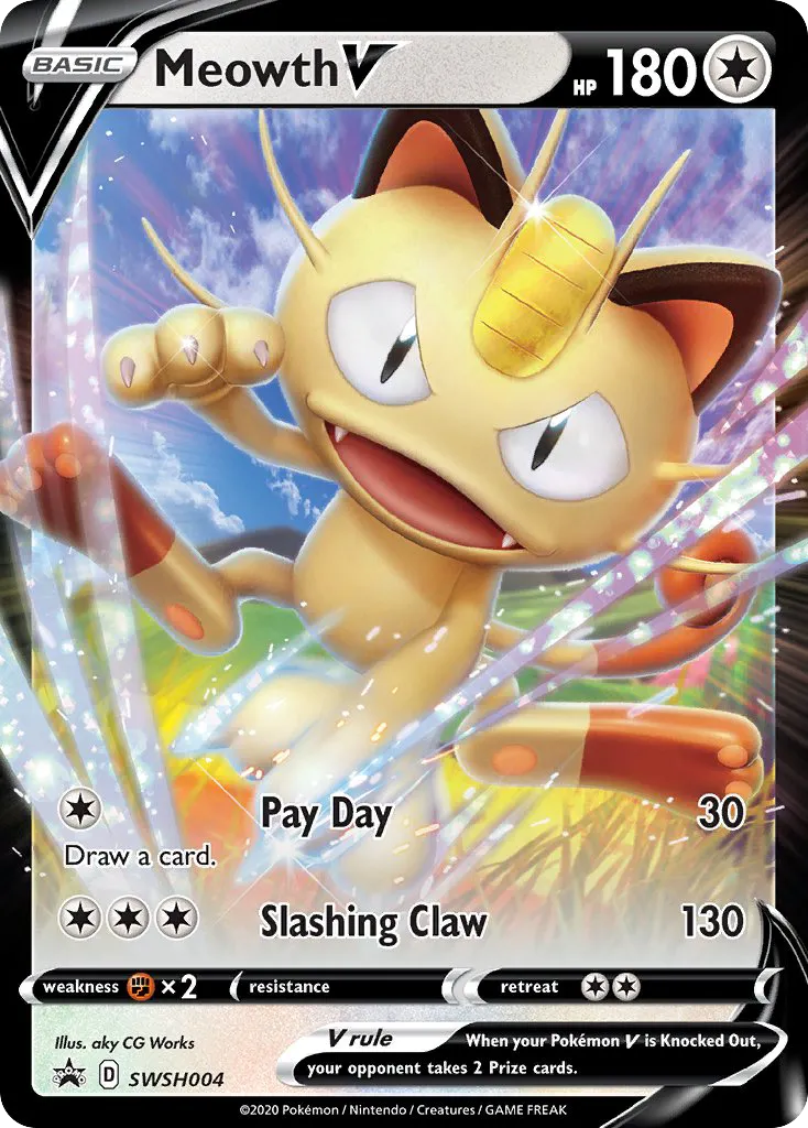Meowth V - SWSH Black Star Promos