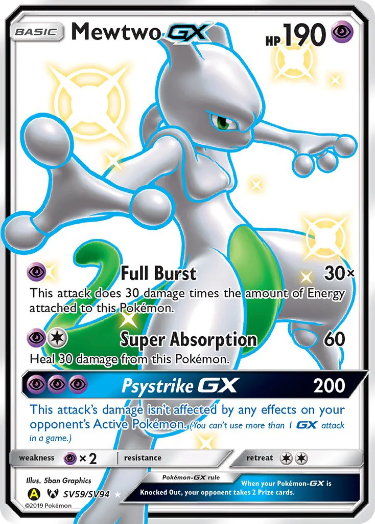 Mewtwo-GX - Hidden Fates Shiny Vault
