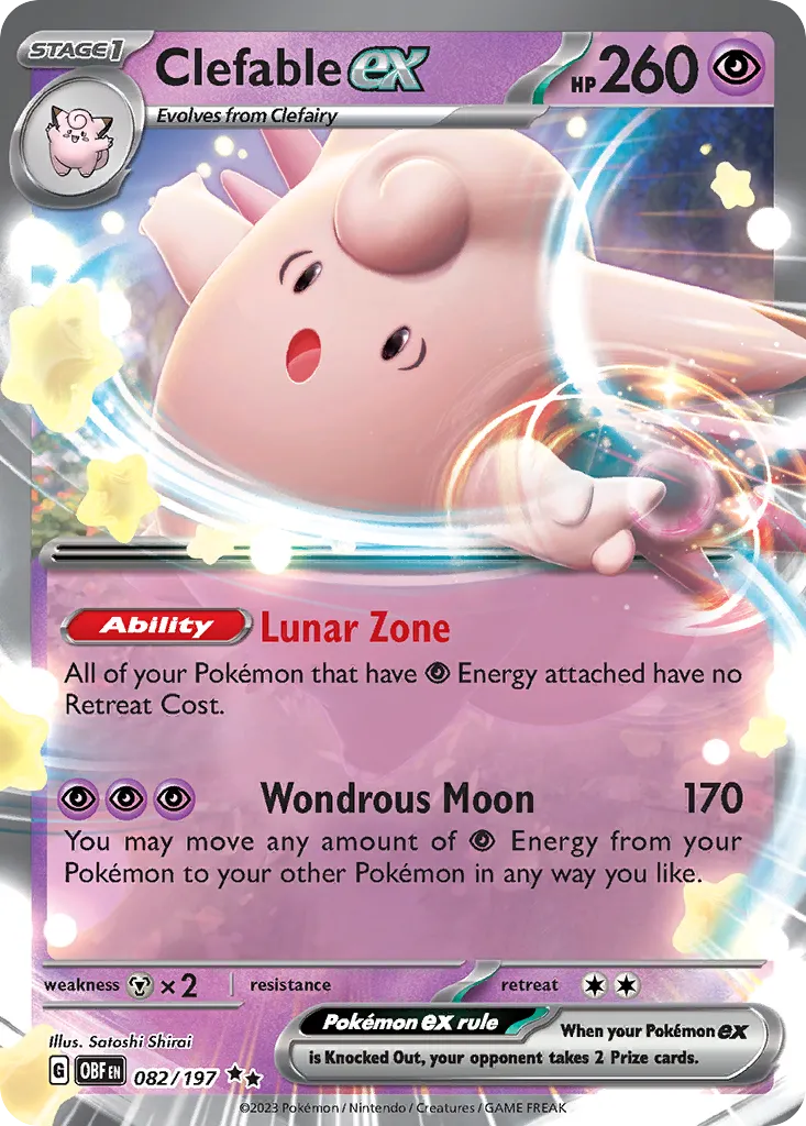 Clefable ex - Obsidian Flames