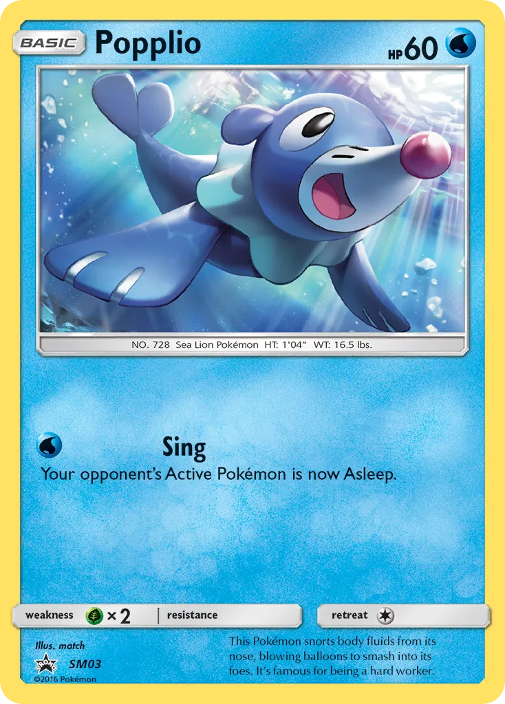 Popplio - SM Black Star Promos
