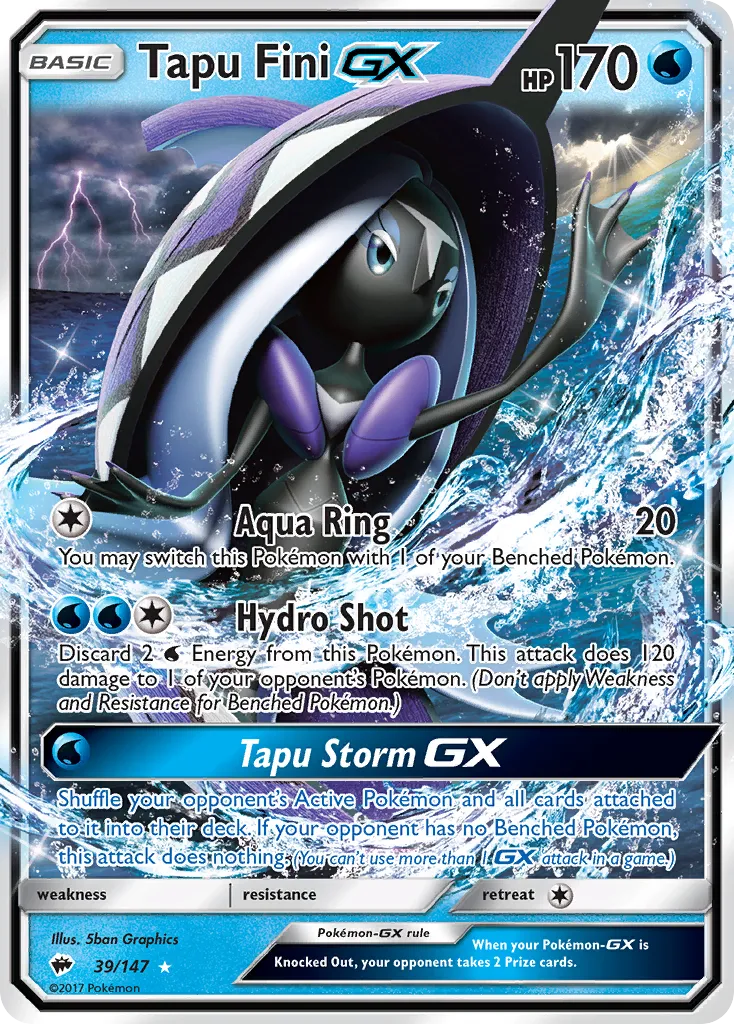 Tapu Fini-GX - Burning Shadows