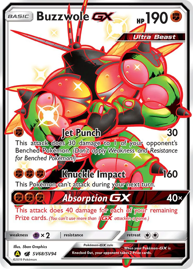 Buzzwole-GX - Hidden Fates Shiny Vault