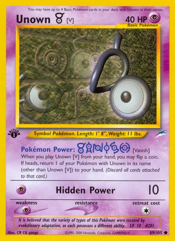 Unown [V] - Neo Destiny