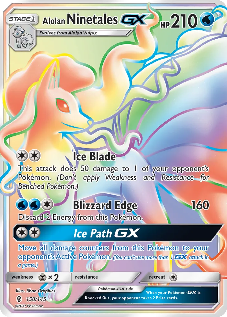 Alolan Ninetales-GX - Guardians Rising