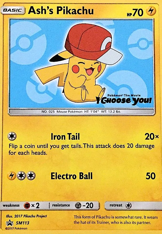 Ash's Pikachu - SM Black Star Promos