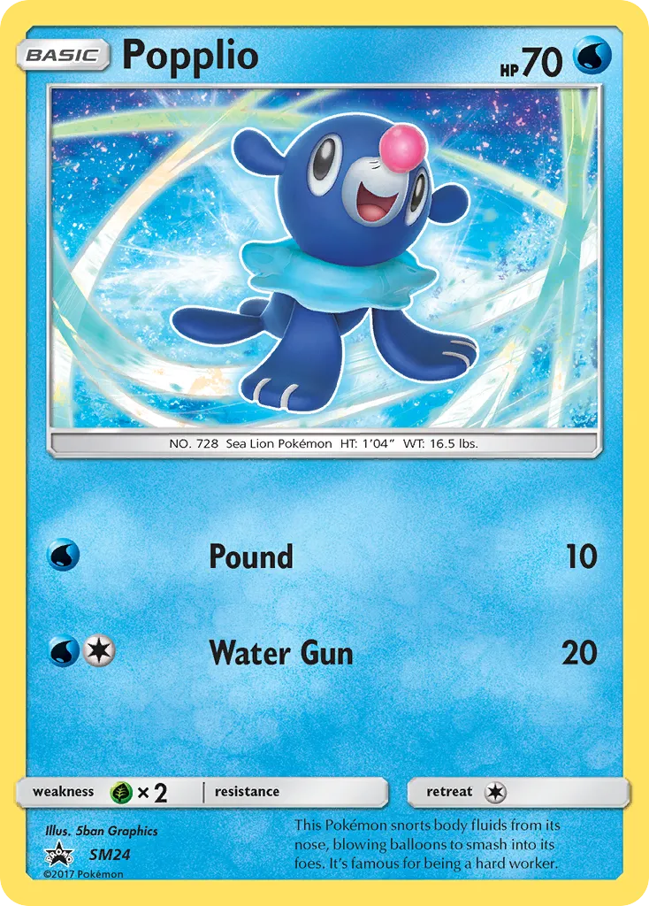 Popplio - SM Black Star Promos